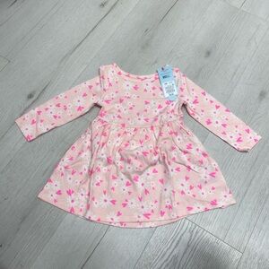 Cat & Jack Pink Heart Long Sleeve Tunic